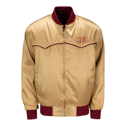 NFR 2025 Gold Satin Jacket - Front View