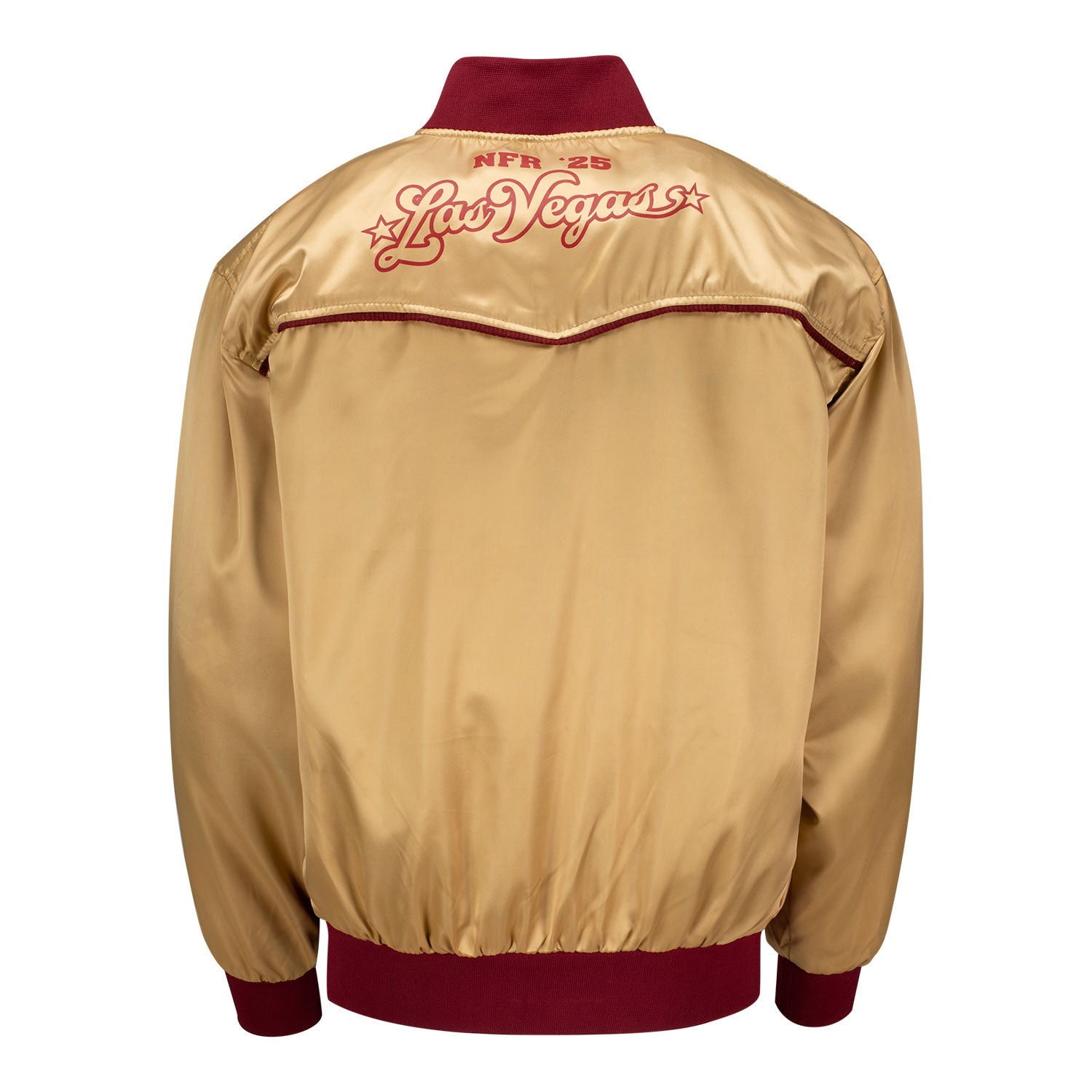 NFR 2025 Gold Satin Jacket - Back View