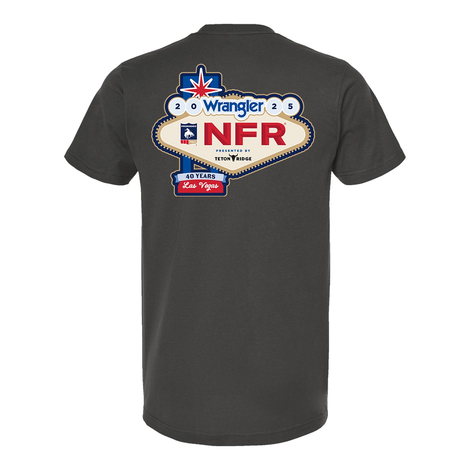 NFR 2025 Charcoal Event Tee - Back View