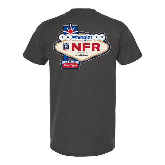 NFR 2025 Charcoal Event Tee - Back View