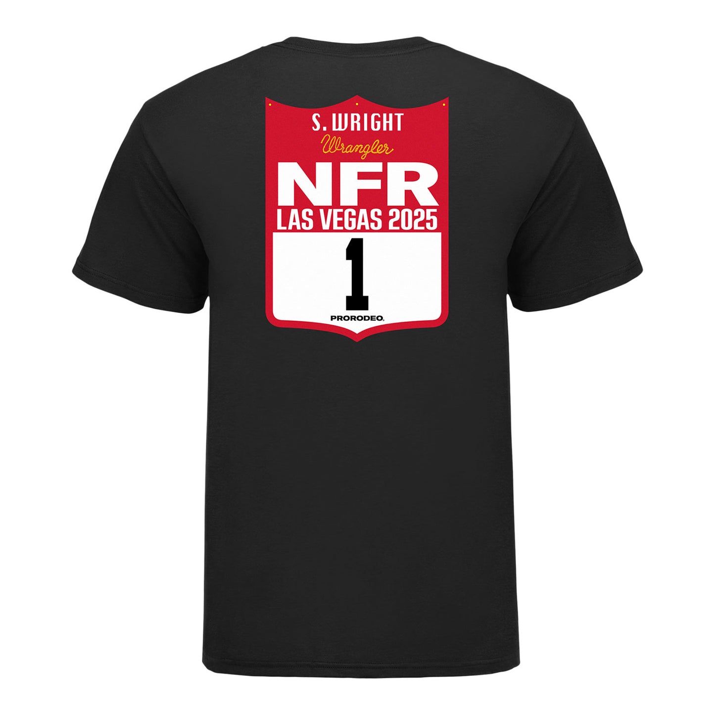 NFR 2025 Stetson Wright Back Number T-Shirt - Back View