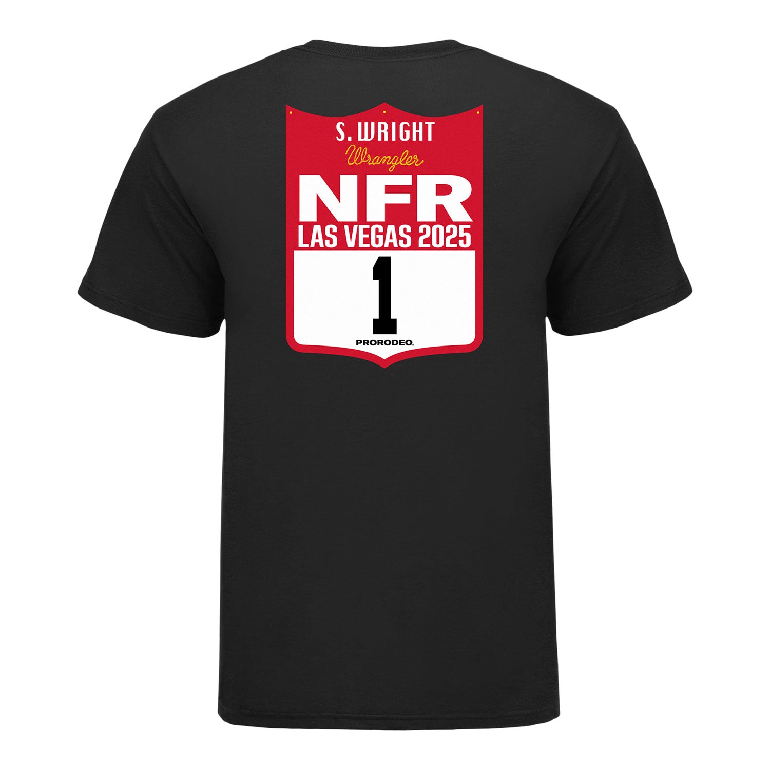 NFR 2025 Stetson Wright Back Number T-Shirt - Back View