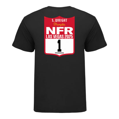 NFR 2025 Stetson Wright Back Number T-Shirt - Back View