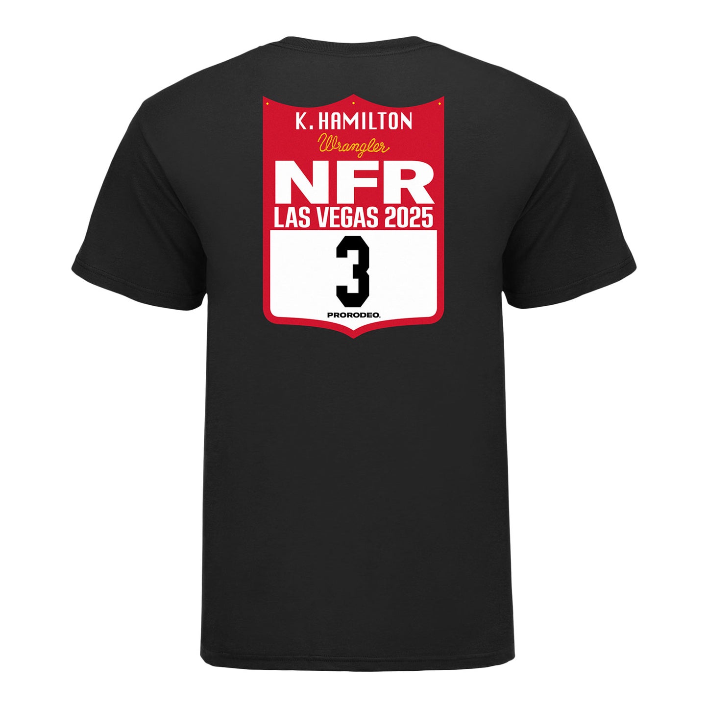 NFR 2025 Ky Hamilton Back Number T-Shirt - Back View