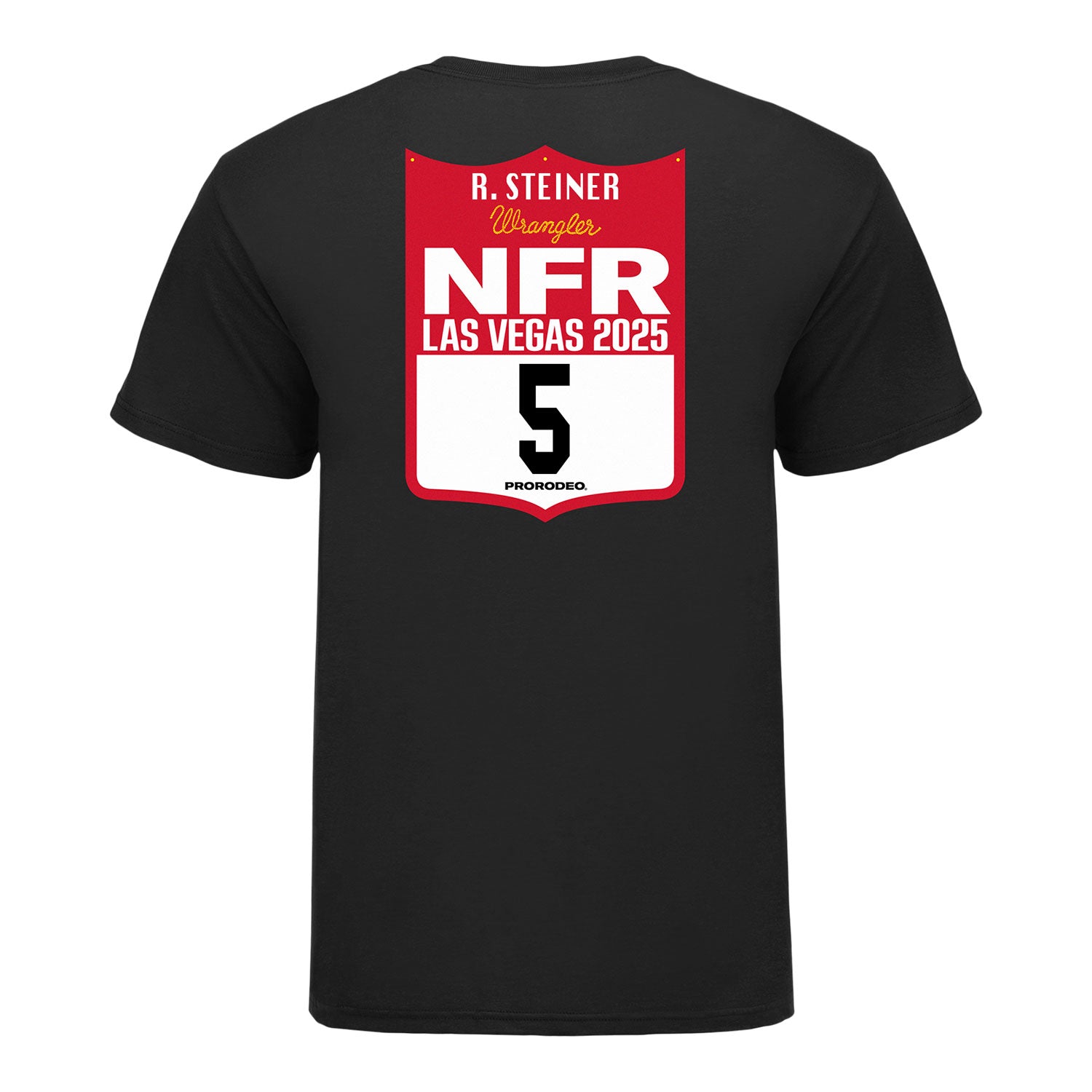 NFR 2025 Rocker Steiner Back Number T-Shirt - Back View