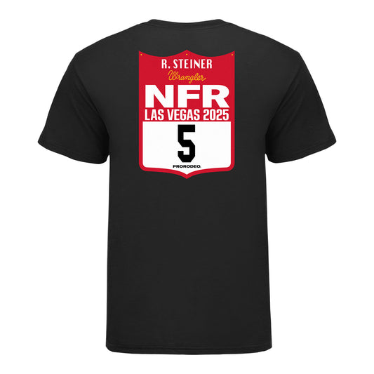 NFR 2025 Rocker Steiner Back Number T-Shirt - Back View