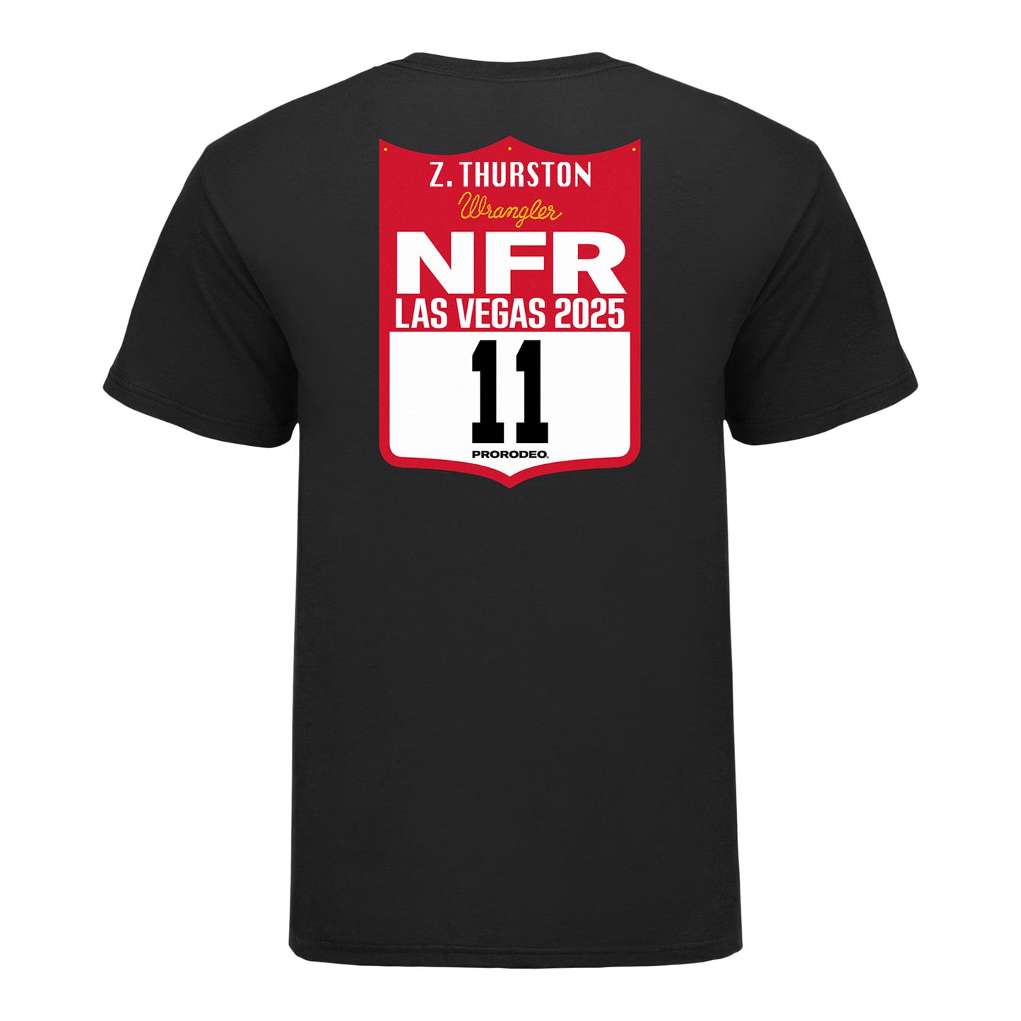 NFR 2025 Zeke Thurston Back Number T-Shirt - Back View