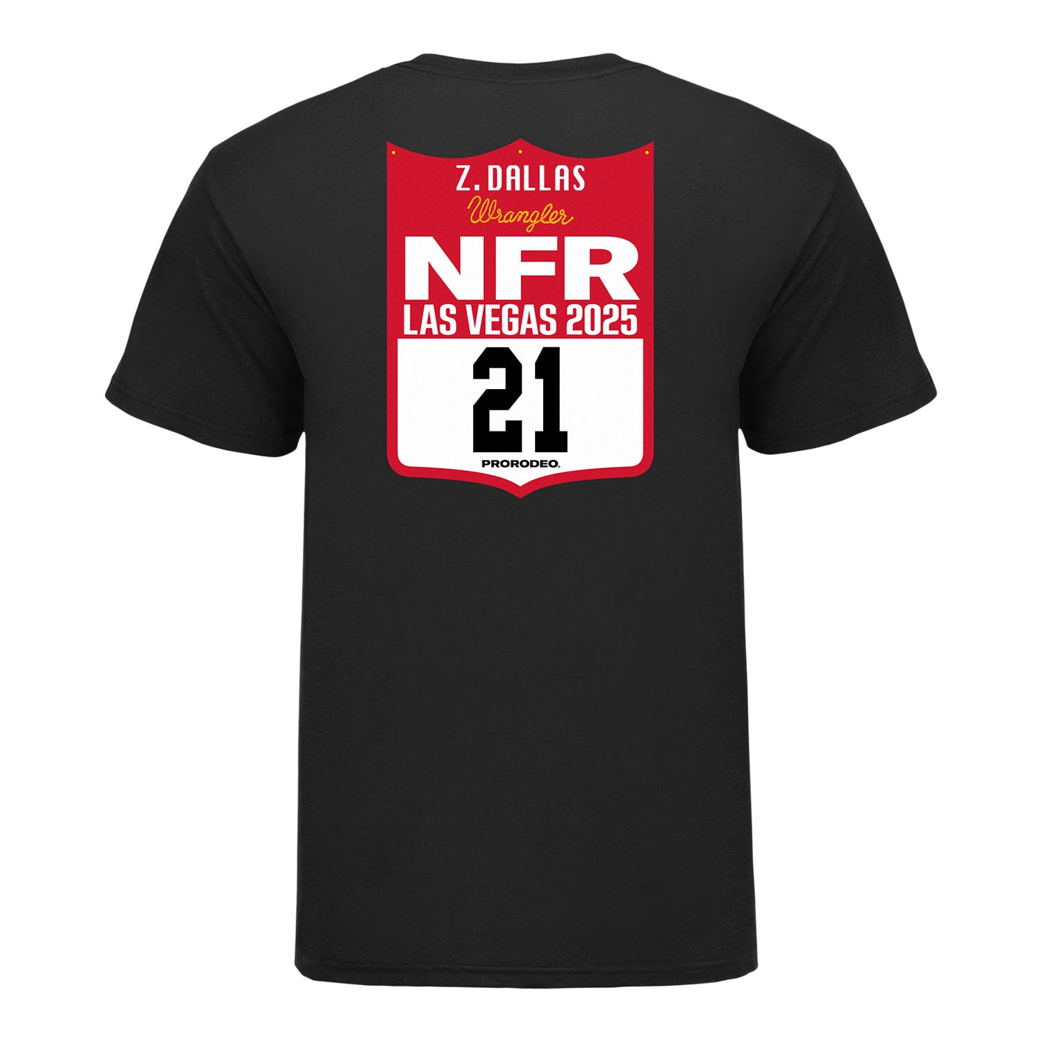 NFR 2025 Zac Dallas Back Number T-Shirt - Back View