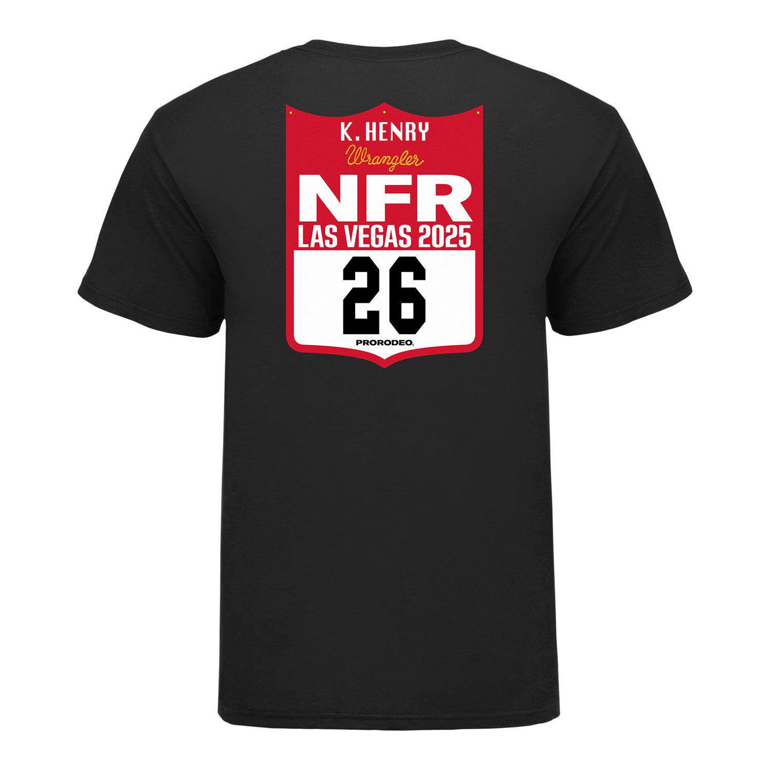 NFR 2025 Kincade Henry Back Number T-Shirt - Back View