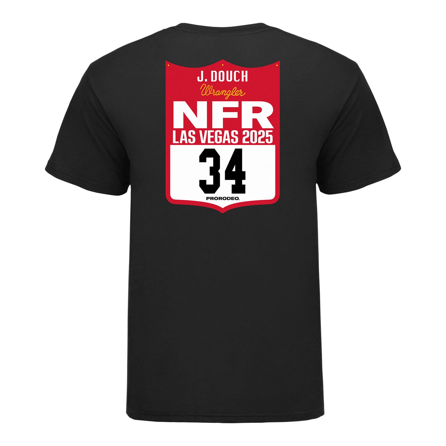 NFR 2025 John Douch Number T-Shirt - Back View