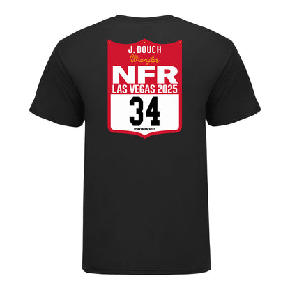 NFR 2025 John Douch Number T-Shirt - Back View