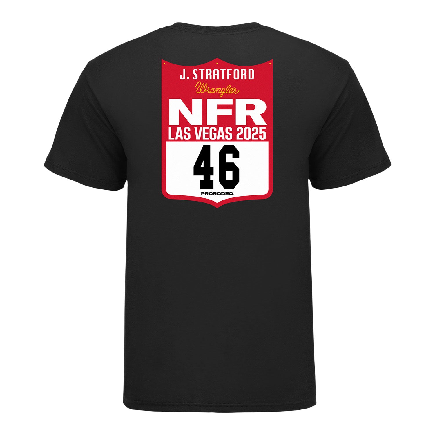 NFR 2025 JR Stratford Number T-Shirt - Back View