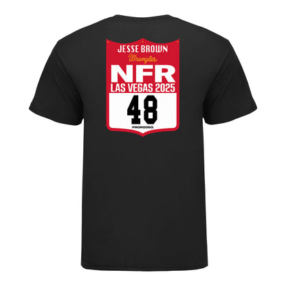NFR 2025 Jesse Brown Number T-Shirt - Back View