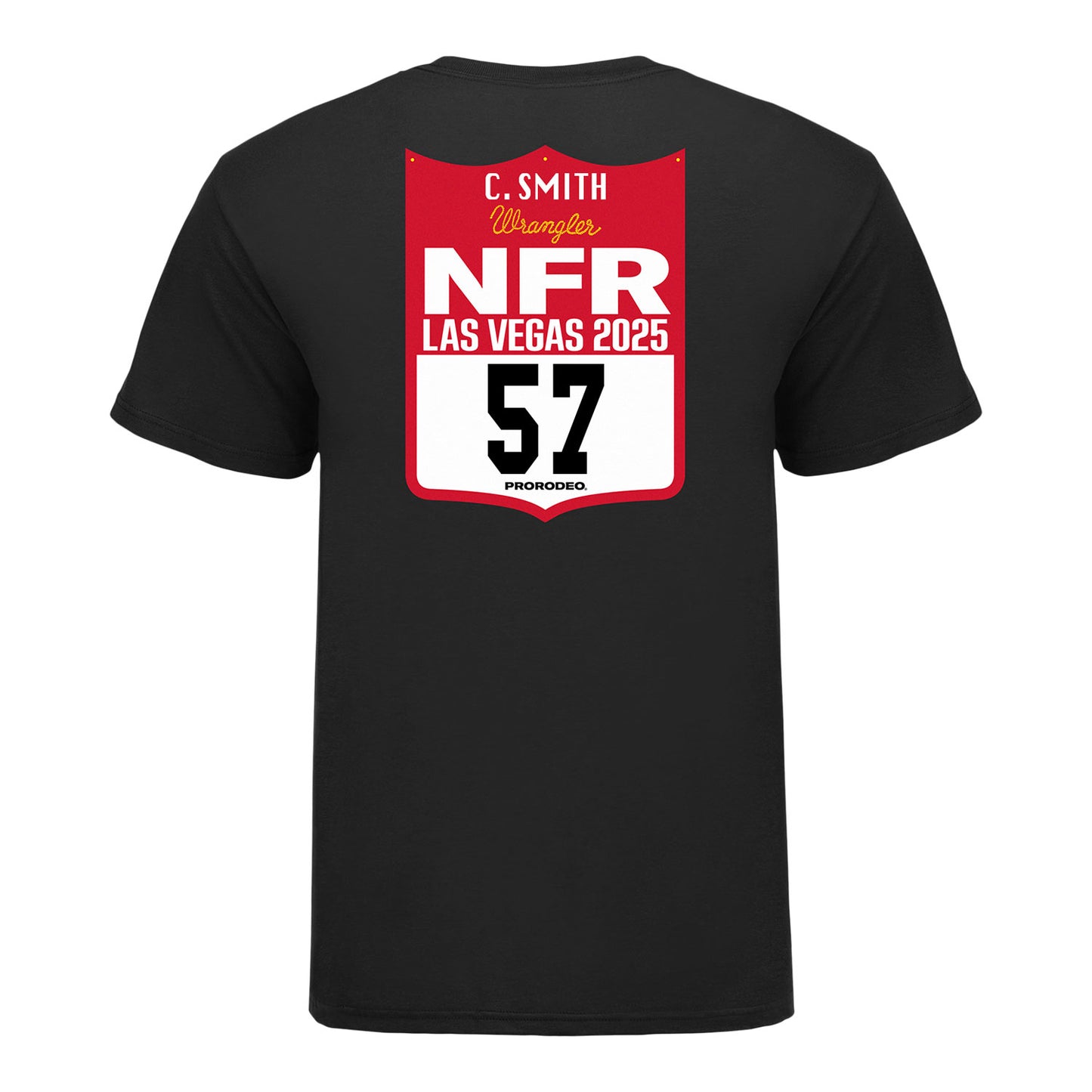 NFR 2025 Clay Smith Number T-Shirt - Back View