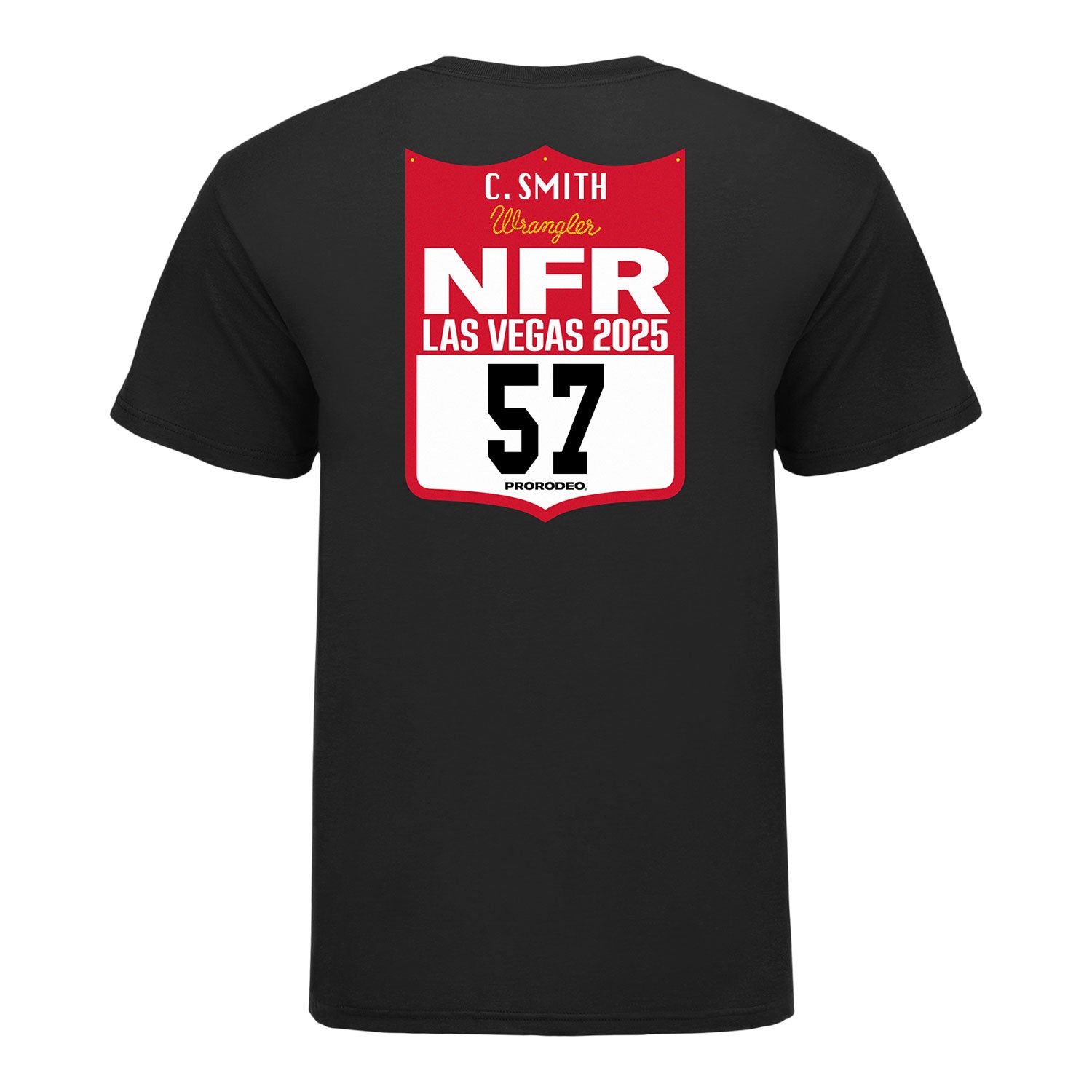 NFR 2025 Clay Smith Number T-Shirt - Back View