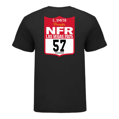 NFR 2025 Clay Smith Number T-Shirt - Back View