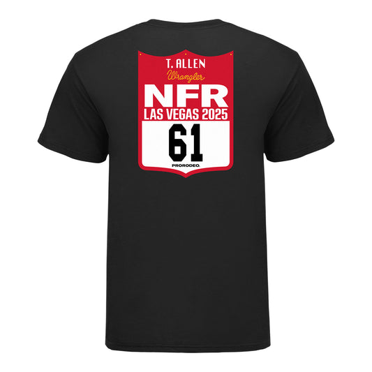 NFR 2025 Tucker Allen Number T-Shirt - Back View