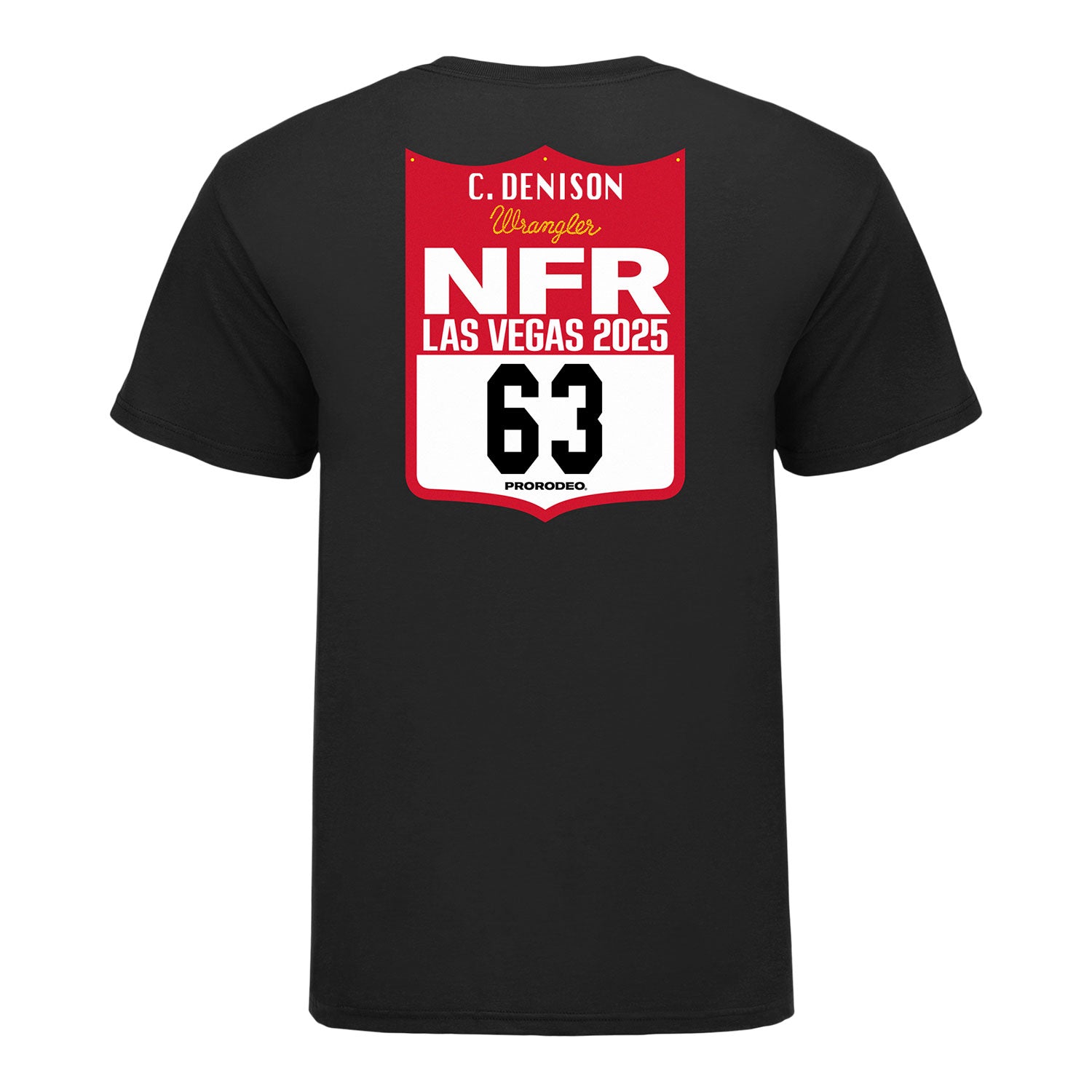 NFR 2025 Clyde Denison Number T-Shirt - Back View