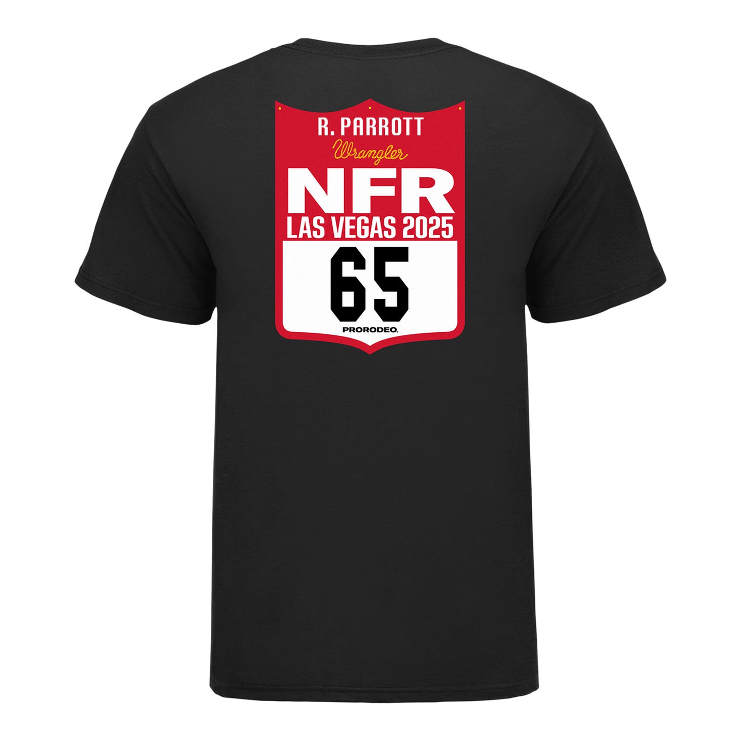 NFR 2025 Rowdy Parrott Number T-Shirt - Back View