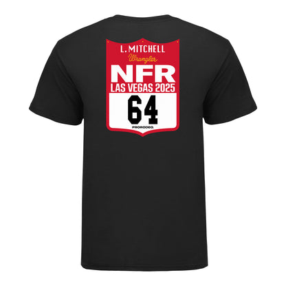 NFR 2025 Lane Mitchell Number T-Shirt - Back View