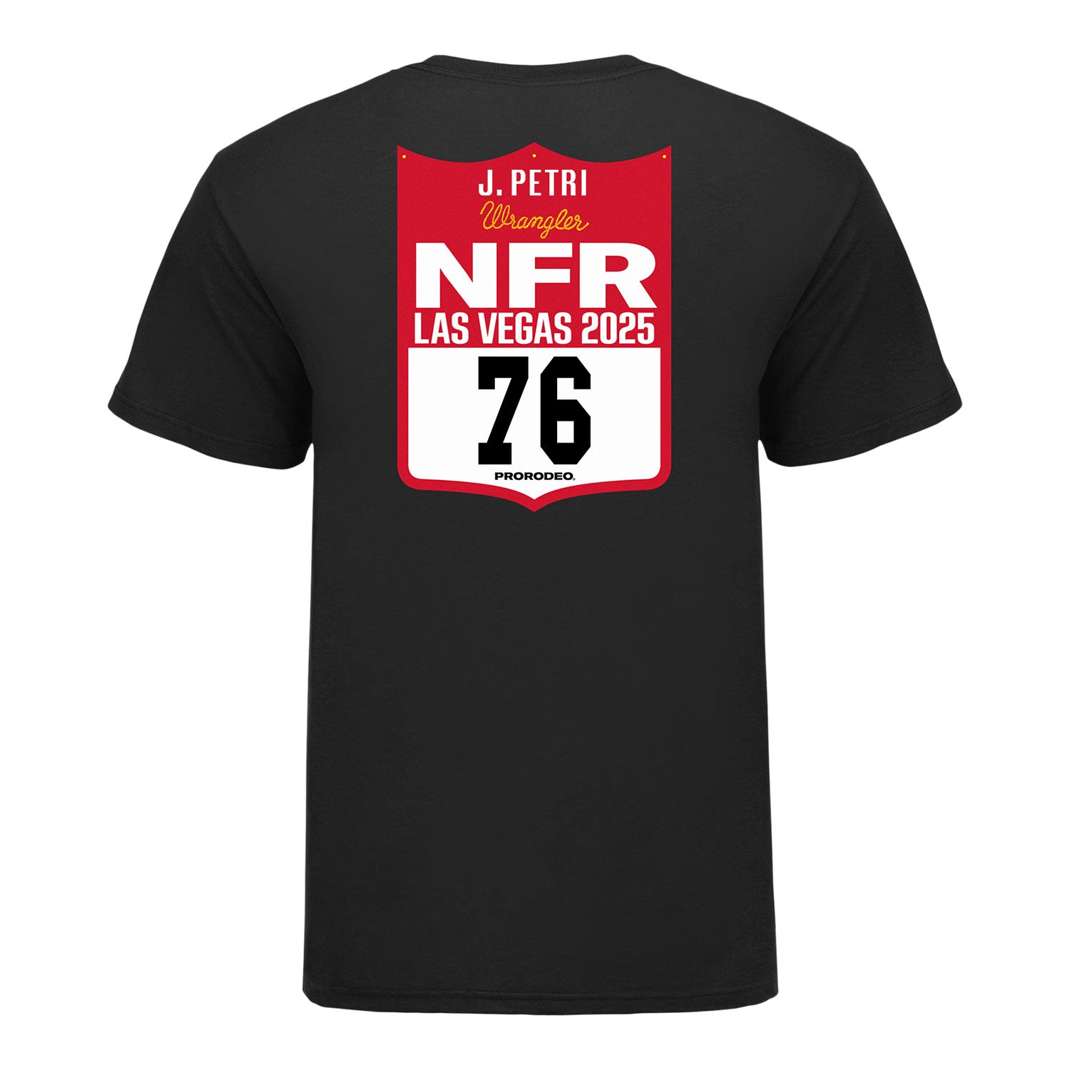 NFR 2025 Jesse Petri Number T-Shirt - Back View