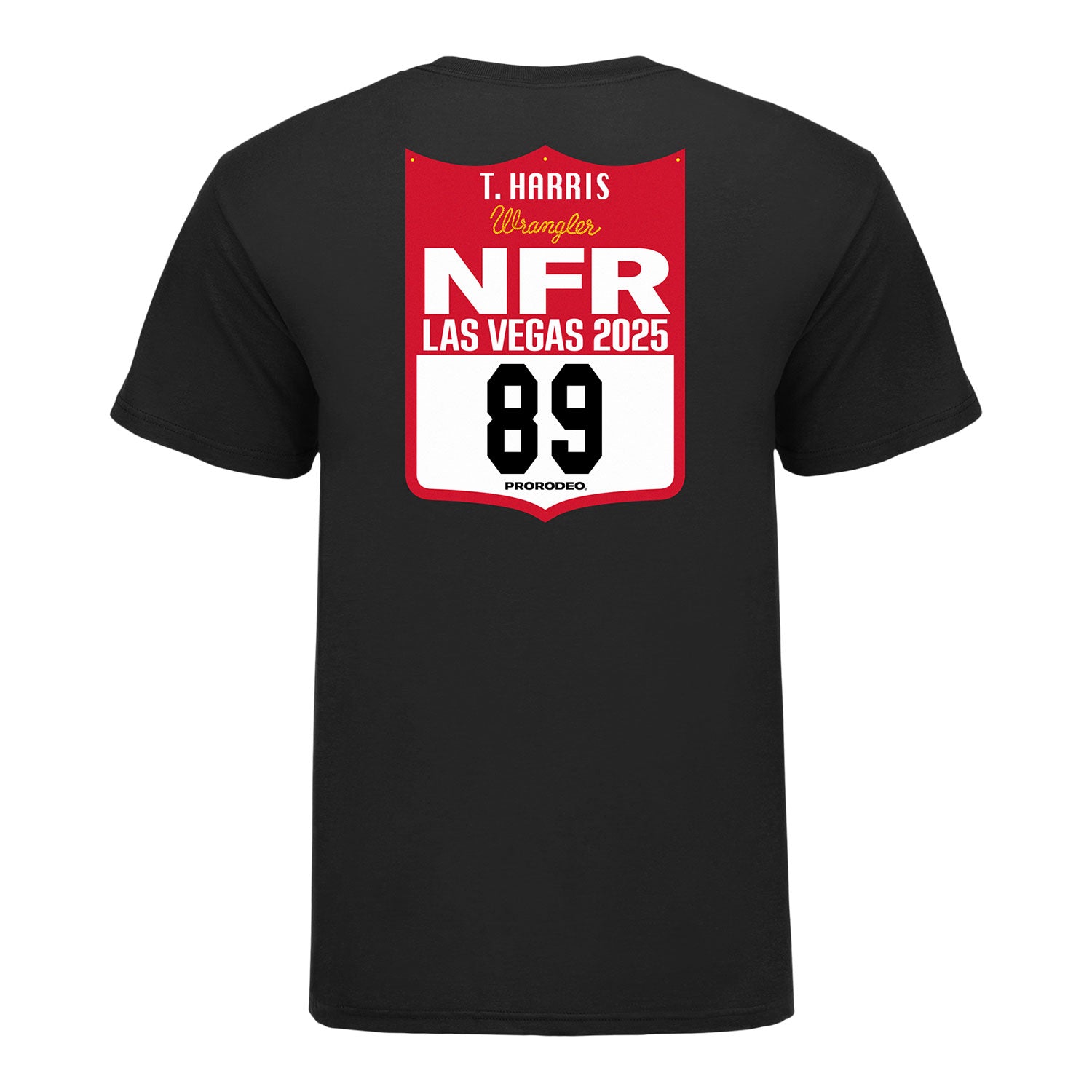 NFR 2025 Ty Harris Number T-Shirt - Back View