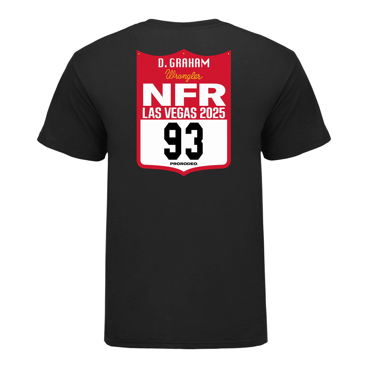 NFR 2025 Dillon Graham Number T-Shirt - Back View