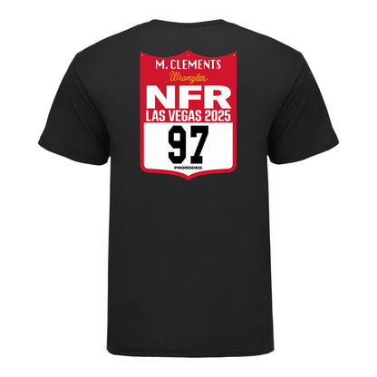 NFR 2025 Mason Clements Number T-Shirt - Back View