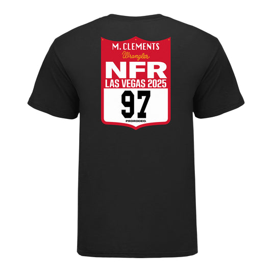 NFR 2025 Mason Clements Number T-Shirt - Back View