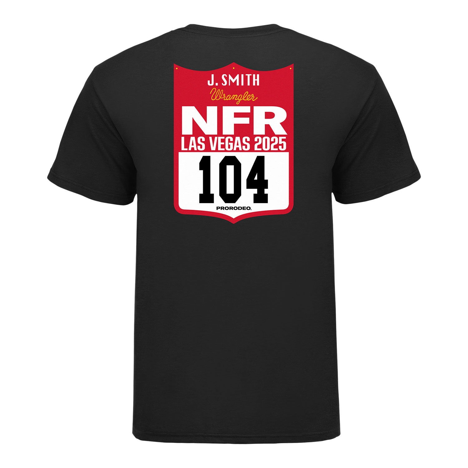 NFR 2025 Jake Smith Number T-Shirt - Back View