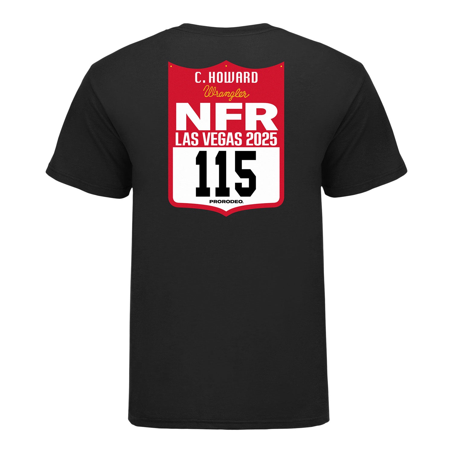 NFR 2025 Chance Howard Number T-Shirt - Back View