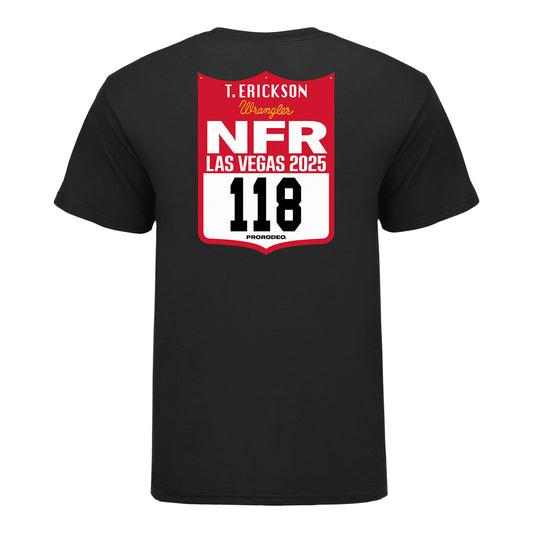 NFR 2025 Ty Erickson Number T-Shirt - Back View