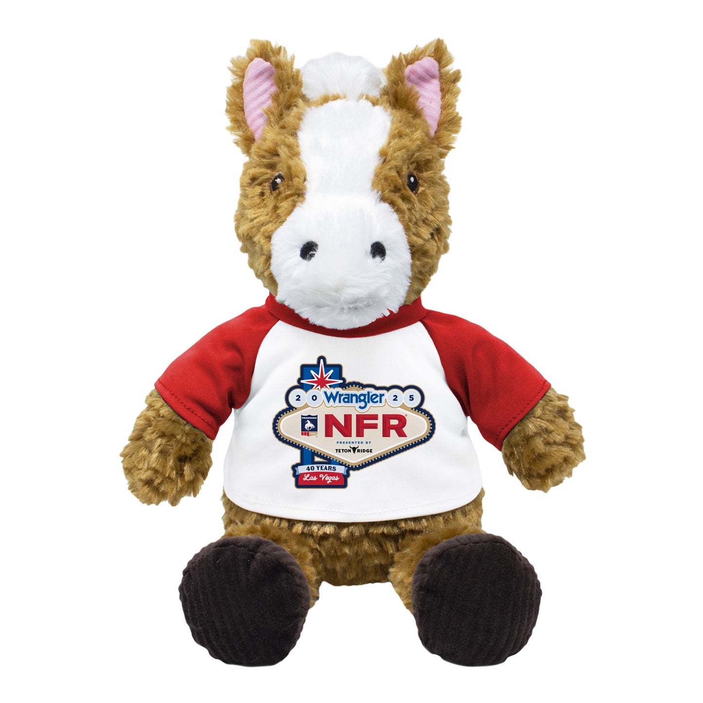NFR 2025 Plush Horse - Red - Front View