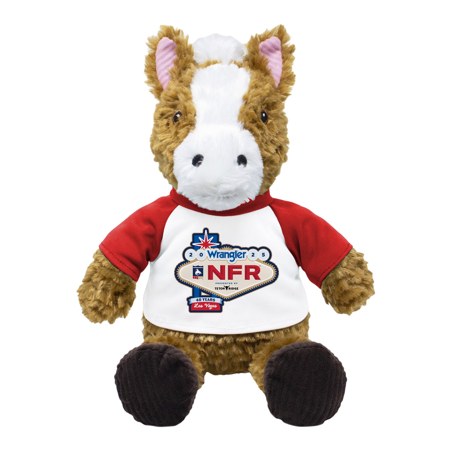 NFR 2025 Plush Horse - Red - Front View