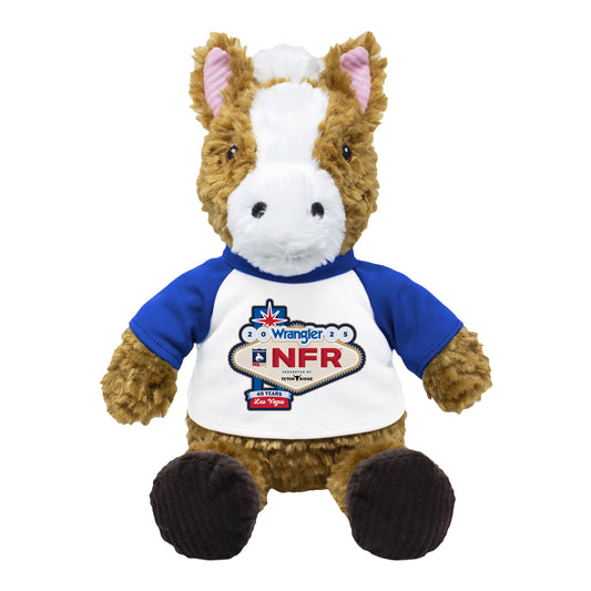NFR 2025 Plush Horse - Blue - Front View