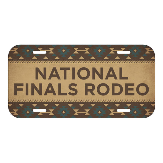 NFR Aztec License Plate - Front View