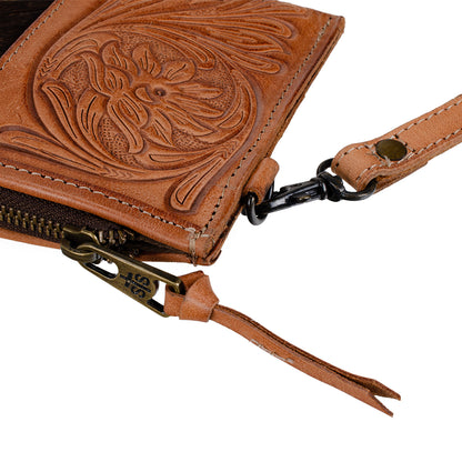 NFR STS Ranchwear Yipee Kiyay Wristlet - Zipper Pull View