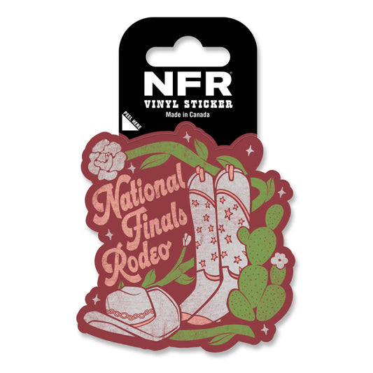 NFR Oversized Cactus Vinyl Sticker - Front View