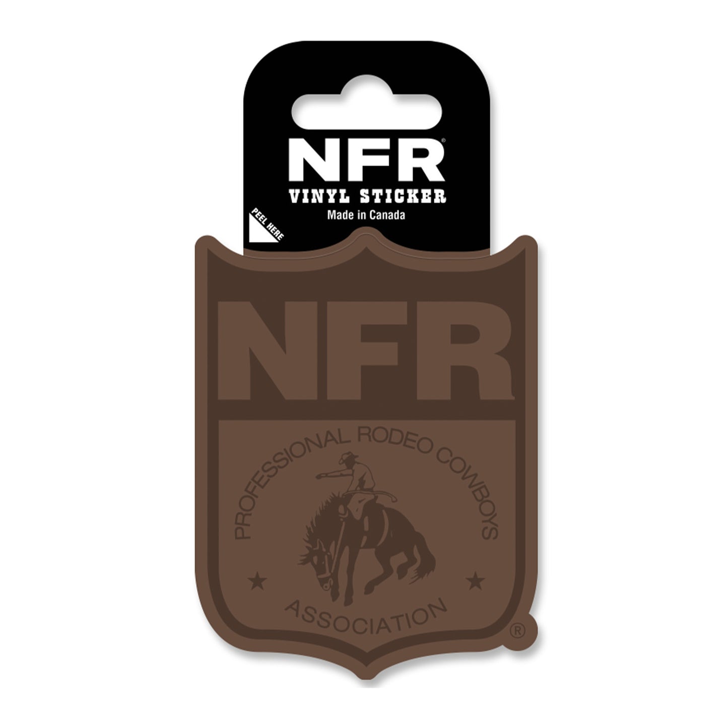 NFR Tonal Shield Vinyl Sticker - Front View