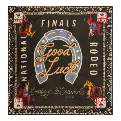 NFR Rodeo Quincy Good Luck Wild Rag - Front View
