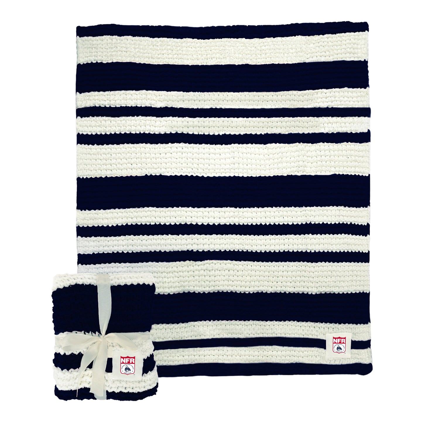 NFR 50" x 60" Cable Knit Throw - Front View