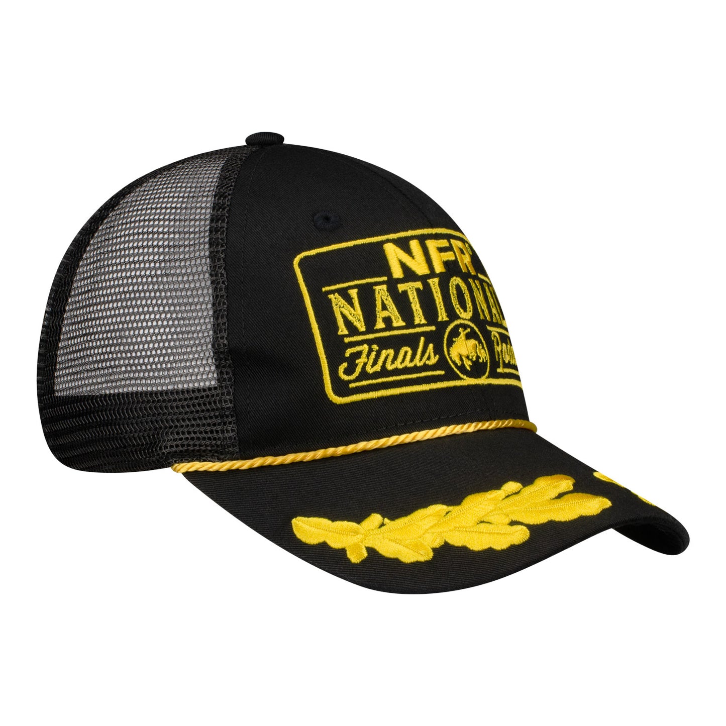 NFR Captain's Hat in Black - Angled Right Side View