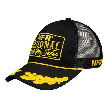 NFR Captain's Hat in Black - Angled Left Side View