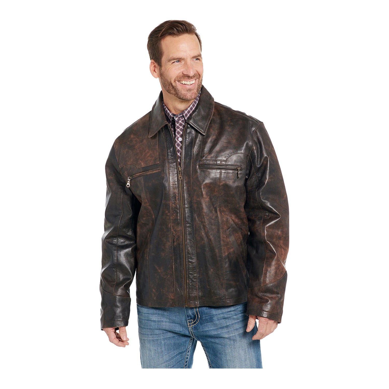 NFR Distressed Leather Jacket PRORODEO Official Shop