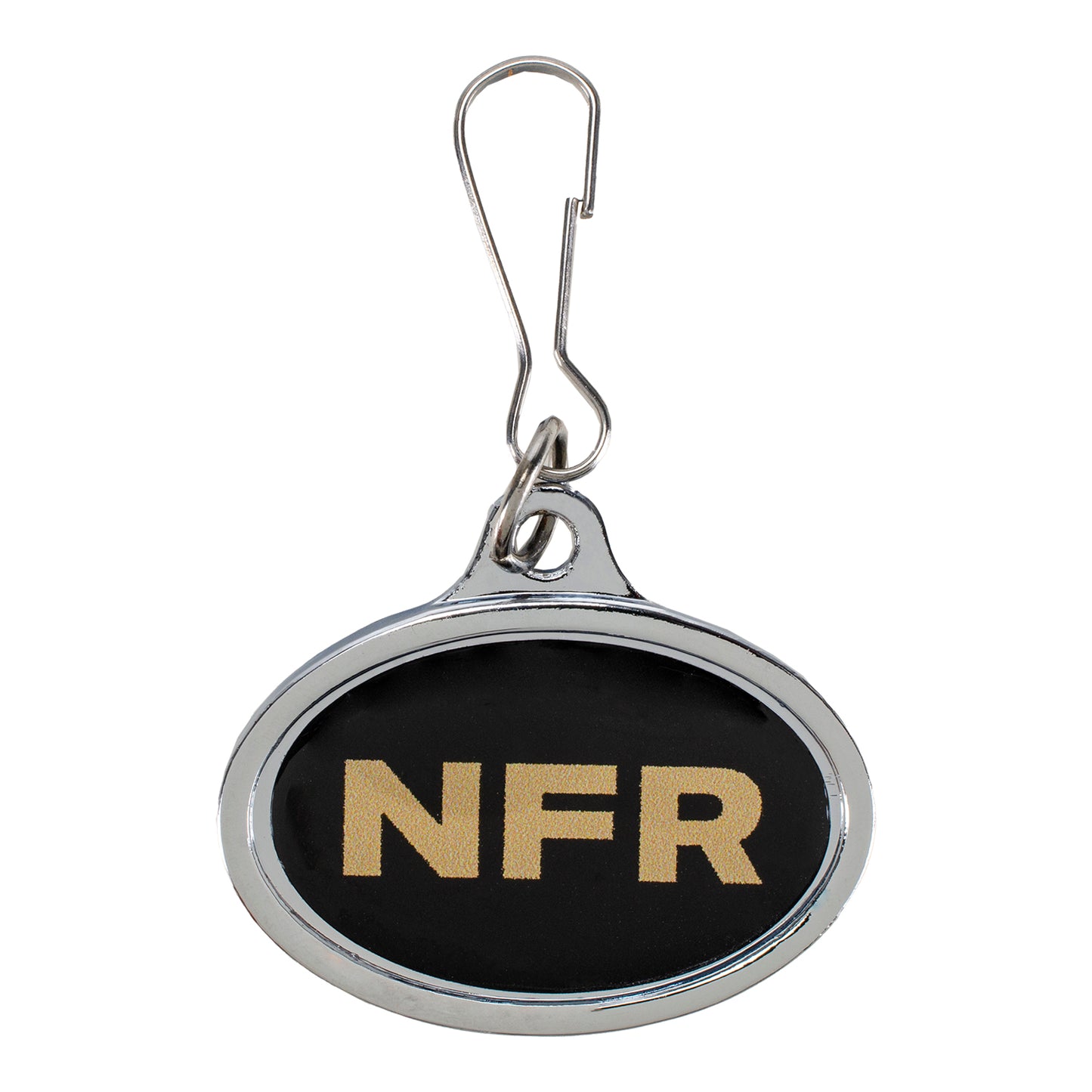 NFR Distressed Leather Vest - Zipper Pull View