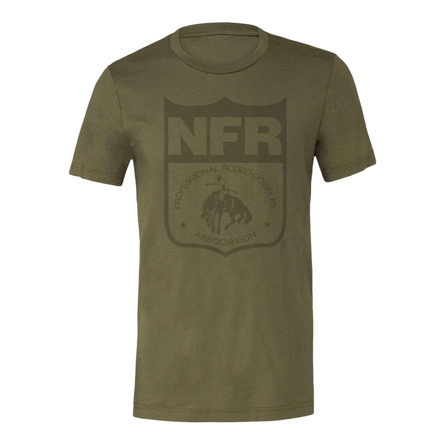 NFR Tonal Shield T-Shirt in Green - Front View