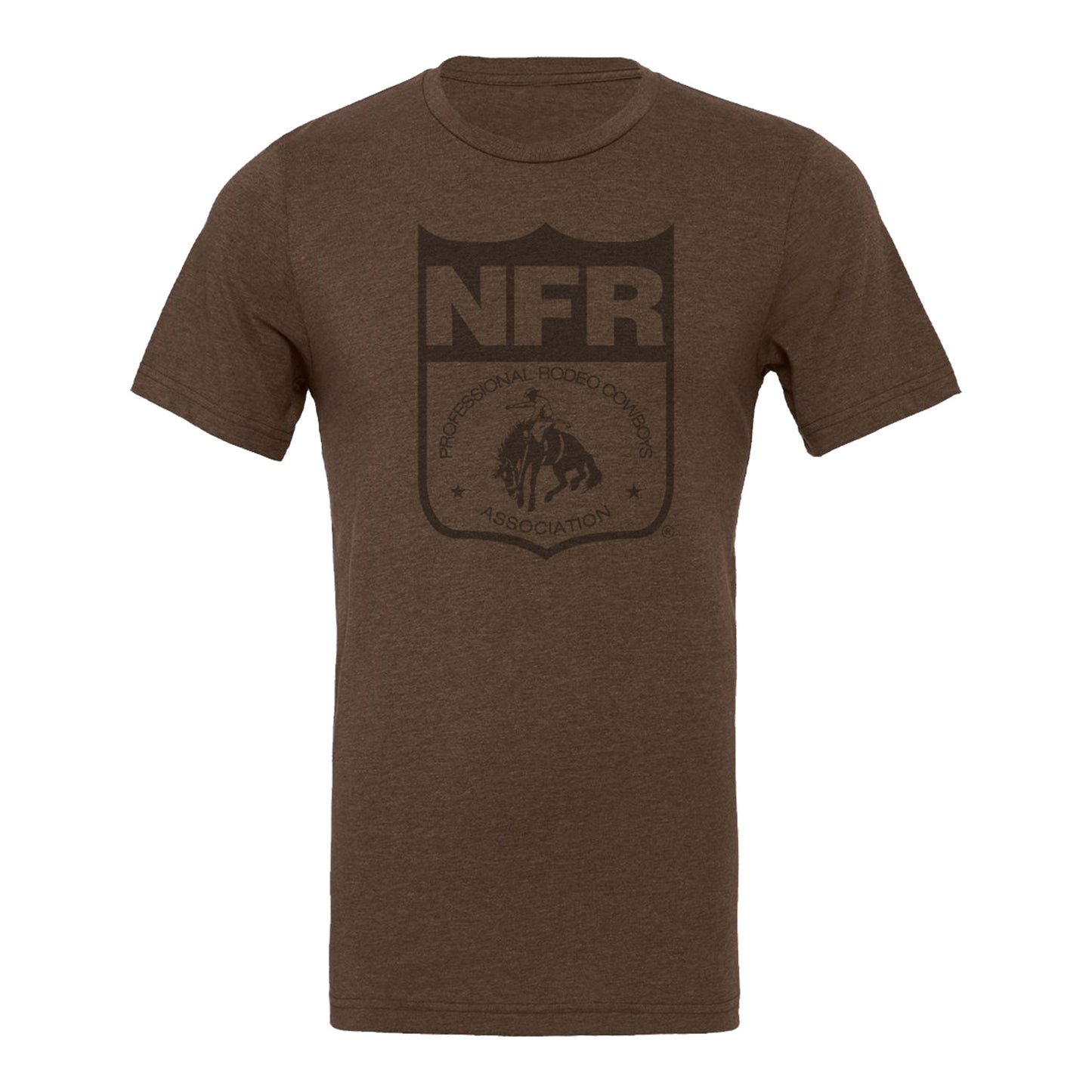 NFR Tonal Shield T-Shirt in Brown - Front View