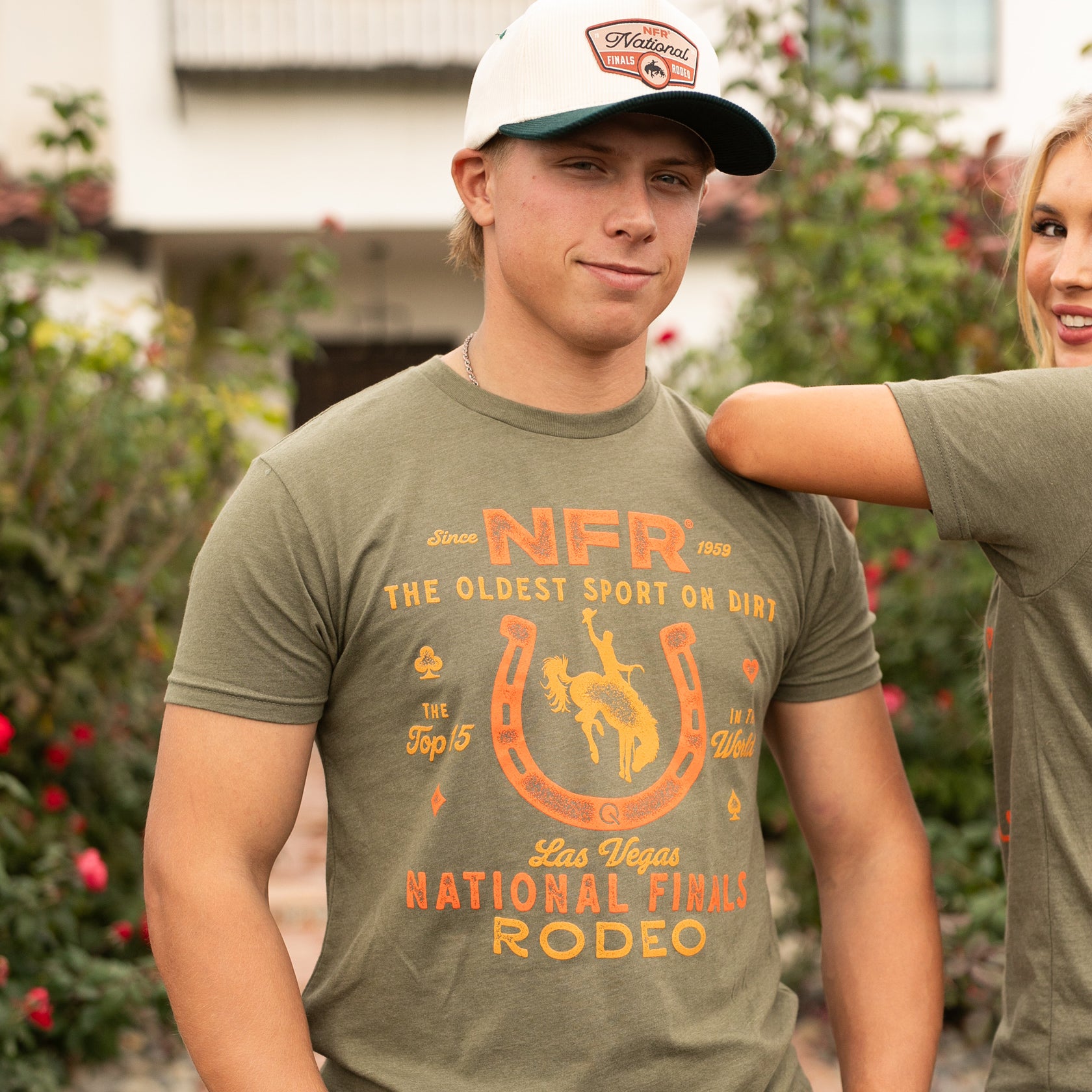 NFR Rodeo Quincy Oldest Sport on Dirt T-Shirt - Front View