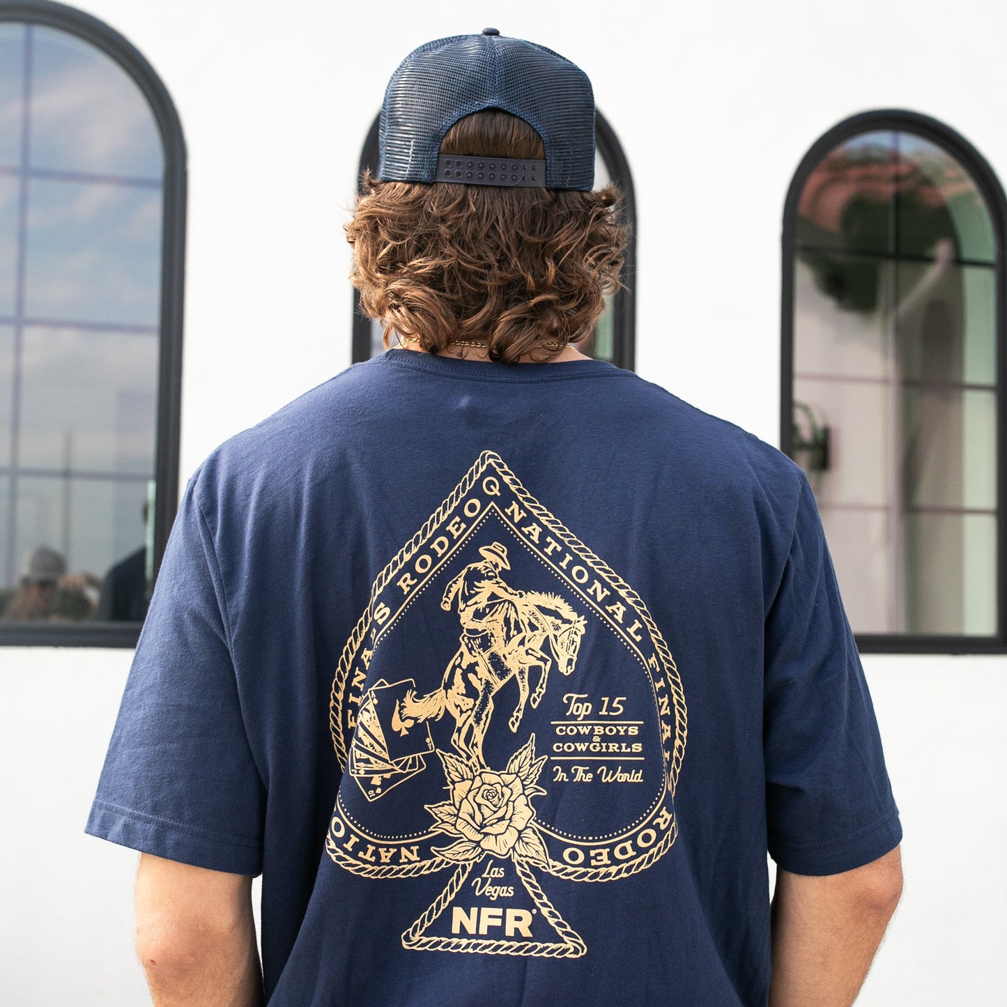 NFR Rodeo Quincy Spade T-Shirt - Model Image Back View