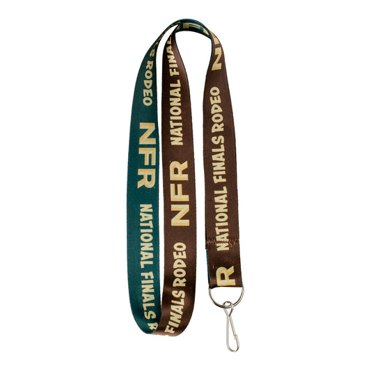 NFR Double Sided Brown & Blue Lanyard - Two Sided View